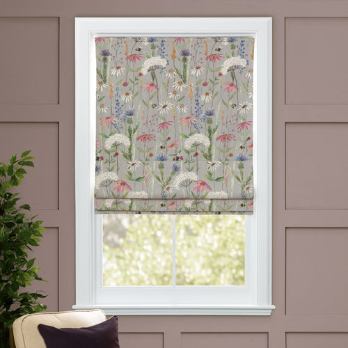 Hermione Printed Cotton Made to Measure Roman Blinds Silver