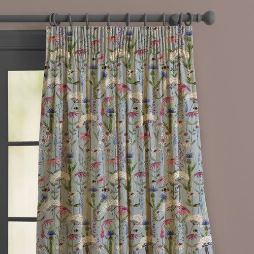 Floral Blue M2M - Hermione Printed Made to Measure Curtains Dawn Voyage Maison