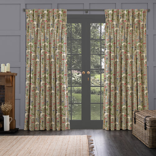 Floral Grey M2M - Hermione Printed Made to Measure Curtains Silver Voyage Maison