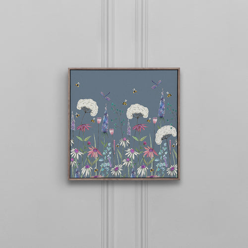 Floral Blue Wall Art - Hermione  Framed Canvas Bluebell Voyage Maison
