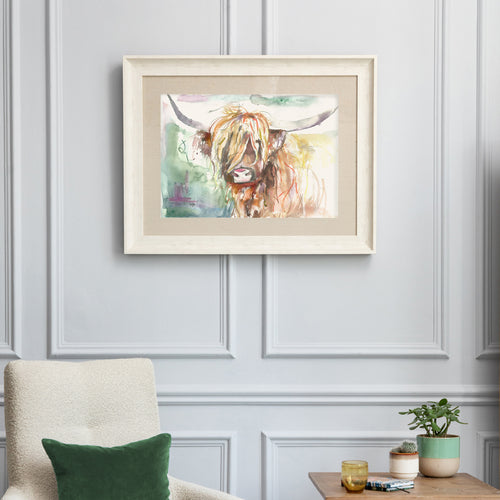 Animal Brown Wall Art - Highland Cow Bruce Framed Print Birch Voyage Maison