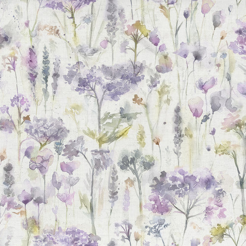 Floral Purple Fabric - Hinton Printed Cotton Fabric (By The Metre) Pastel Voyage Maison