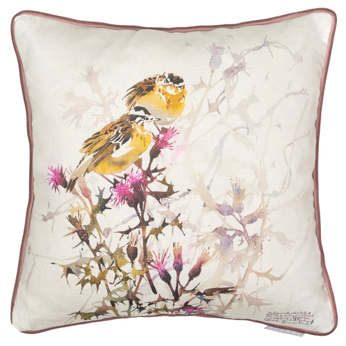 Darren Woodhead Honeysuckle Printed Feather Cushion in Blossom