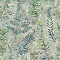 Samples - Honister Printed Fabric Sample Swatch Teal Voyage Maison