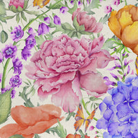 Samples - Idalia Printed Cotton Fabric Sample Swatch Fuchsia Voyage Maison