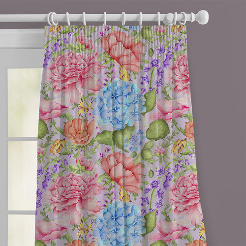 Floral Pink M2M - Idalia Printed Cotton Made to Measure Curtains Heather Voyage Maison