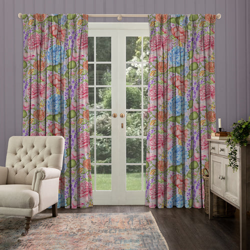 Floral Pink M2M - Idalia Printed Cotton Made to Measure Curtains Heather Voyage Maison