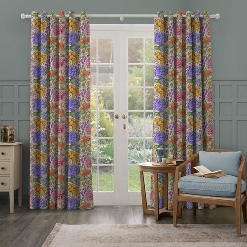 Floral Pink M2M - Idalia Mini Printed Cotton Made to Measure Curtains Fuchsia Voyage Maison