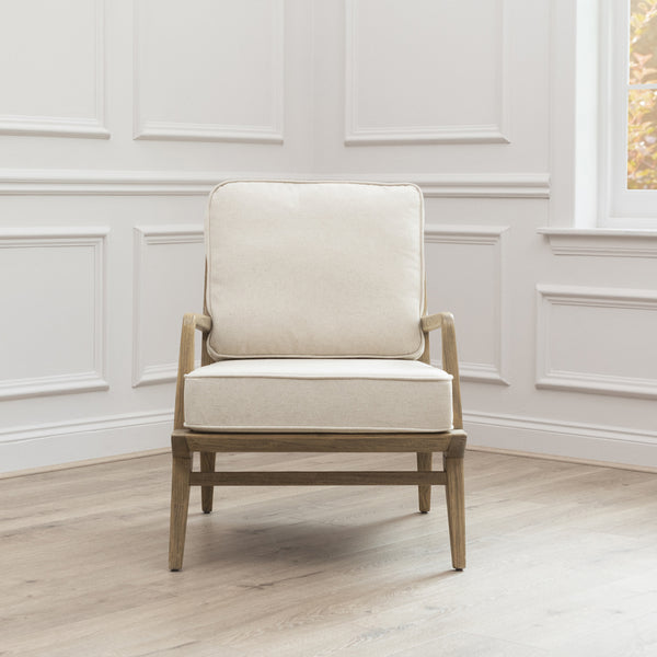 Light Warm Wood Idris Chair Cream Furniture Voyage Maison