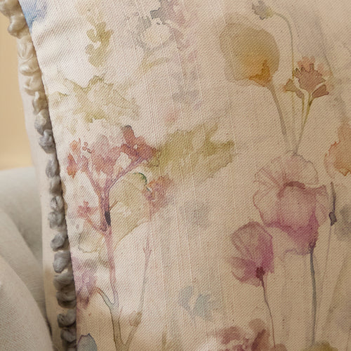 Floral Red Cushions - Ilinizas Printed Rectangular Feather Filled Cushions Poppy Voyage Maison