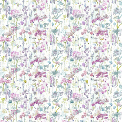 Floral Purple Fabric - Ilinizas Printed Cotton Fabric (By The Metre) Summer Natural Voyage Maison