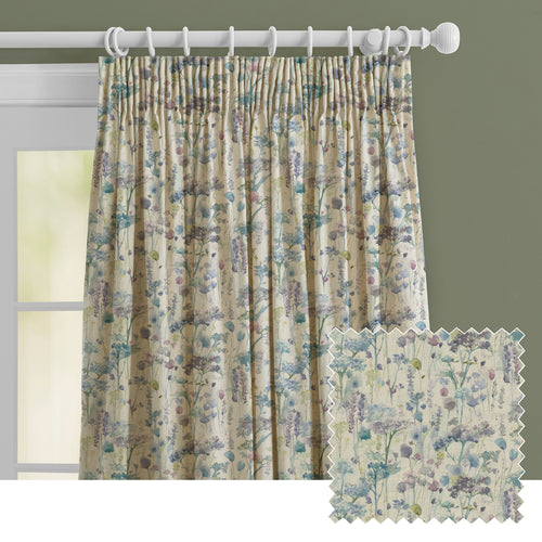 Floral Cream M2M - Ilinizas Printed Made to Measure Curtains Violet Natural Voyage Maison