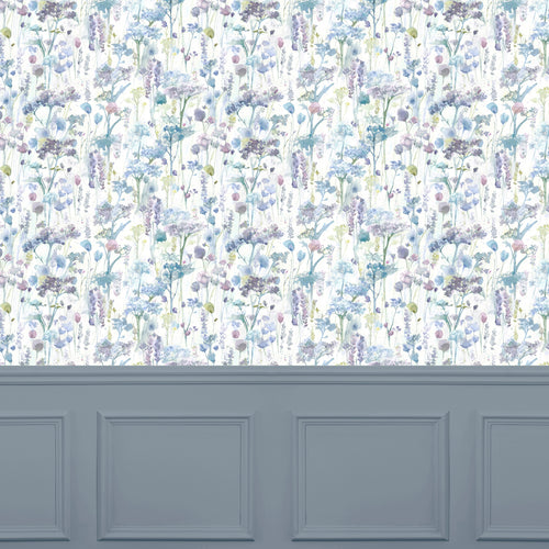 Floral Purple Wallpaper - Ilinizas  1.4m Wide Width Wallpaper (By The Metre) Violet Voyage Maison