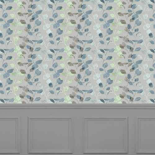 Floral Blue Wallpaper - Innes  1.4m Wide Width Wallpaper (By The Metre) Cornflower Voyage Maison