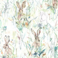 Samples - Jack Rabbit Printed Fabric Sample Swatch Cream Voyage Maison