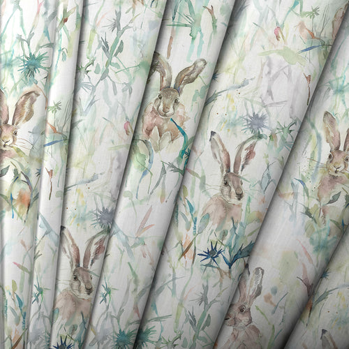 Animal Cream M2M - Jack Rabbit Printed Made to Measure Curtains Cream Voyage Maison