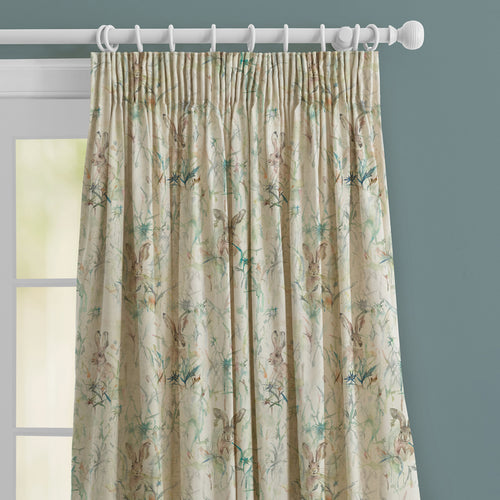 Animal Cream M2M - Jack Rabbit Printed Made to Measure Curtains Linen Voyage Maison