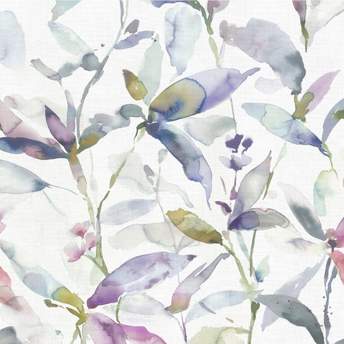 Floral Purple Fabric - Jarvis Printed Cotton Fabric (By The Metre) Fig Voyage Maison
