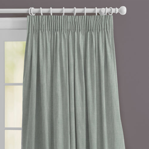Plain Blue M2M - Jedburgh Textured Woven Made to Measure Curtains Default Voyage Maison