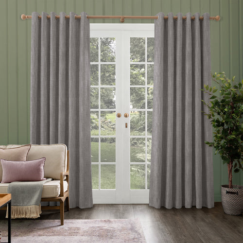 Plain Brown M2M - Jedburgh Textured Woven Made to Measure Curtains Default Voyage Maison