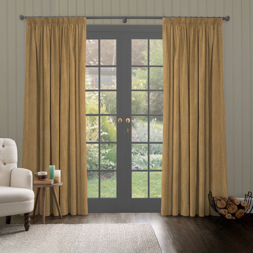 Plain Brown M2M - Jedburgh Textured Woven Made to Measure Curtains Default Voyage Maison