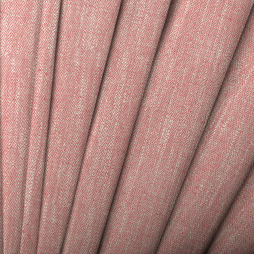 Plain Pink M2M - Jedburgh Textured Woven Made to Measure Curtains Default Voyage Maison