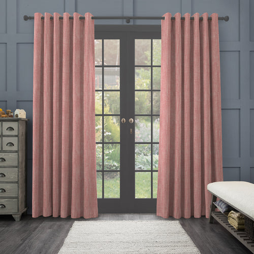 Plain Pink M2M - Jedburgh Textured Woven Made to Measure Curtains Default Voyage Maison