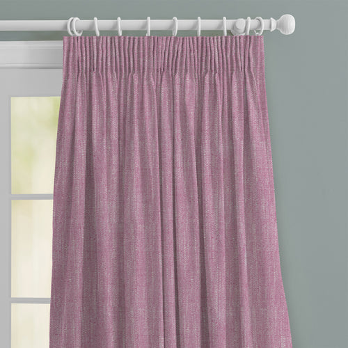 Plain Pink M2M - Jedburgh Textured Woven Made to Measure Curtains Default Voyage Maison