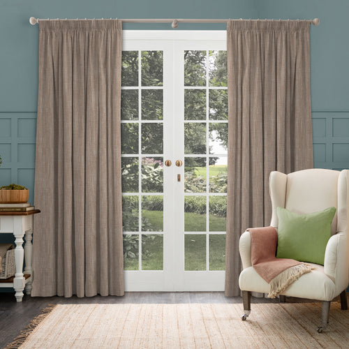 Plain Orange M2M - Jedburgh Textured Woven Made to Measure Curtains Default Voyage Maison
