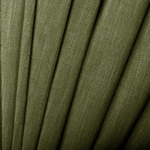 Plain Green M2M - Jedburgh Textured Woven Made to Measure Curtains Default Voyage Maison
