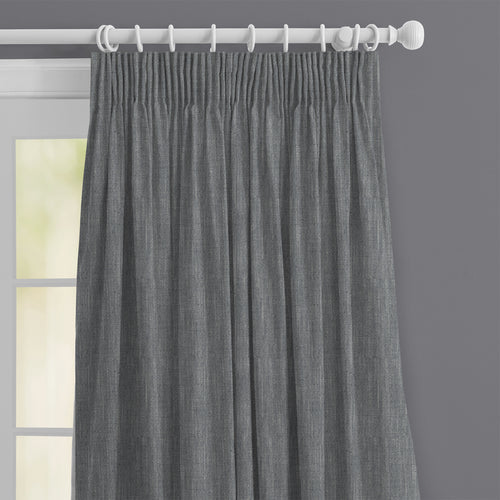 Plain Grey M2M - Jedburgh Textured Woven Made to Measure Curtains Default Voyage Maison