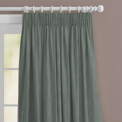 Plain Blue M2M - Jedburgh Textured Woven Made to Measure Curtains Default Voyage Maison