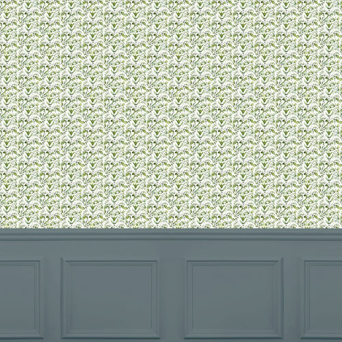 Abstract Green Wallpaper - Juna  1.4m Wide Width Wallpaper (By The Metre) Sage Voyage Maison