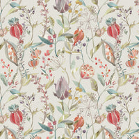 Samples - Kelston Printed Fabric Sample Swatch Cinnamon Linen Voyage Maison