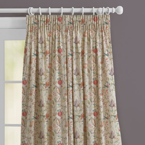 Animal Cream M2M - Kelston Printed Made to Measure Curtains Cinnamon Linen Voyage Maison