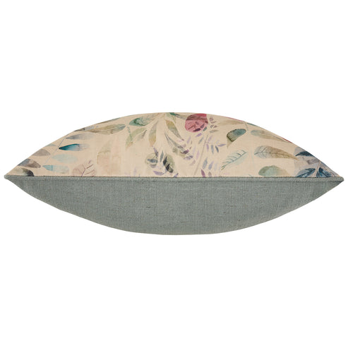 Floral Pink Cushions - Kenton Printed Piped Feather Filled Cushions Loganberry Voyage Maison