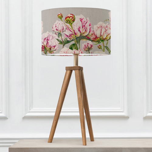 Floral Brown Lighting - Aratus  & Heligan Eva  Complete Table Lamp Nut/Fuchsia Marie Burke