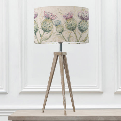 Floral Grey Lighting - Aratus  & Thistle Glen Eva  Complete Table Lamp Grey/Linen Voyage Maison