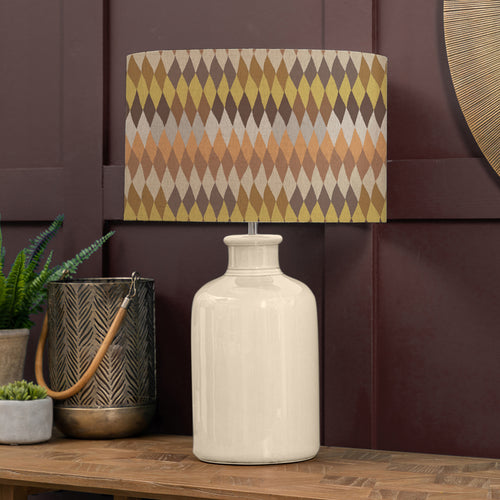 Abstract Cream Lighting - Elspeth  & Mesa Eva  Complete Table Lamp Cream/Sepia Voyage Maison