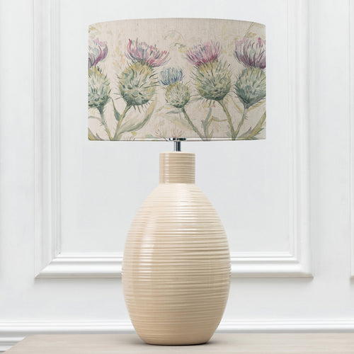 Floral Cream Lighting - Epona  & Thistle Glen Eva  Complete Table Lamp Cream/Linen Voyage Maison