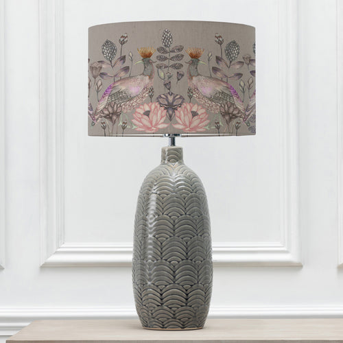 Floral Grey Lighting - Jadis  & Ahura Eva  Complete Table Lamp Grey/Bronze Voyage Maison