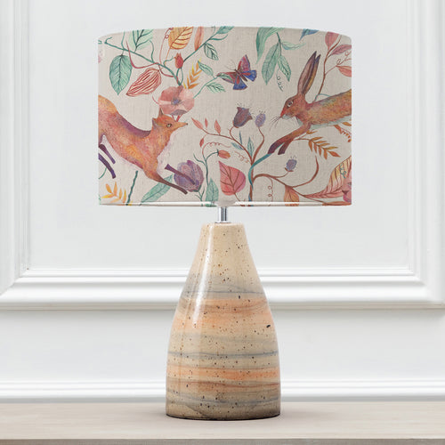 Animal Beige Lighting - Leaping Into The Fauna Eva & Japura Complete Table Lamp Sandstone/Linen Voyage Maison