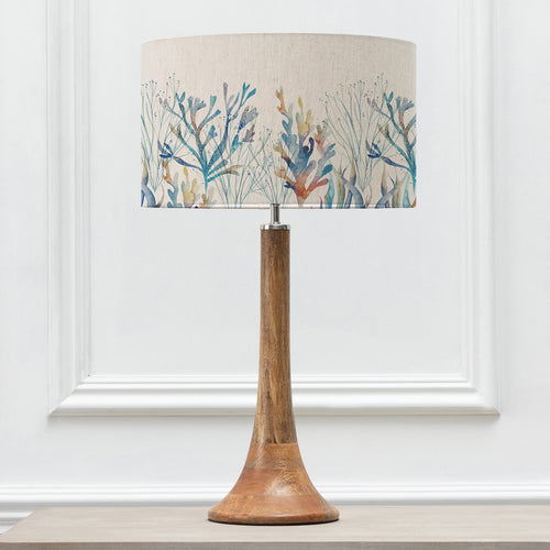 Abstract Brown Lighting - Kinross  & Coral Reef Eva  Complete Table Lamp Mango/Cobalt Voyage Maison