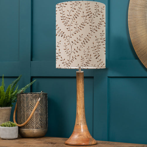 Floral Brown Lighting - Kinross Small & Eden Anna  Complete Table Lamp Mango/Sienna Additions