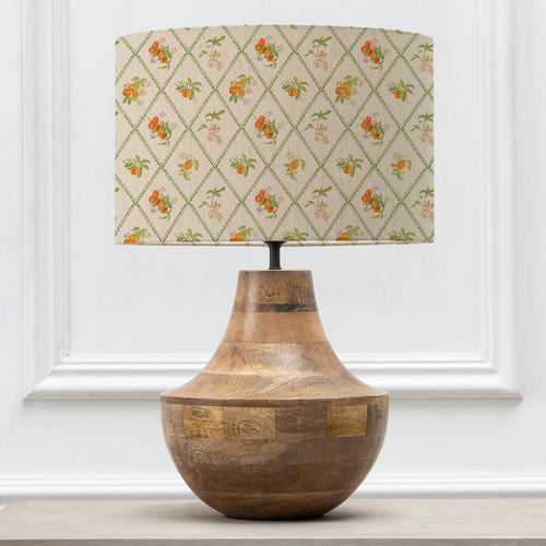 Floral Orange Lighting - Peach Trellis Eva & Leven Complete Table Lamp Mango/Cream Voyage Maison