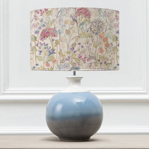 Floral Blue Lighting - Neso  & Hedgerow Eva  Complete Lamp Sky/Linen Voyage Maison
