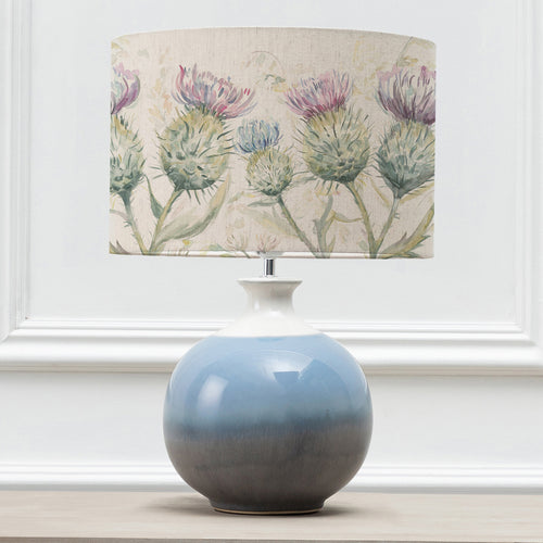 Floral Blue Lighting - Neso  & Thistle Glen Eva  Complete Lamp Sky/Linen Voyage Maison