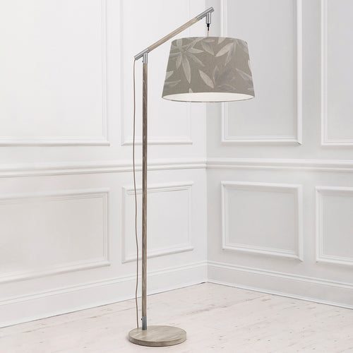 Floral Grey Lighting - Quintus  & Silverwood Quintus Taper  Complete Floor Lamp Grey/Snow Additions