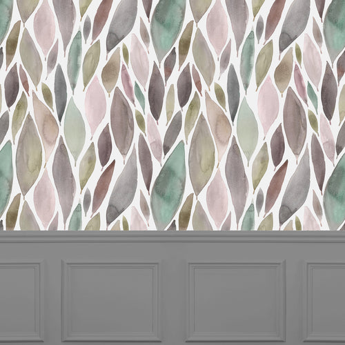 Floral Grey Wallpaper - Koyo  1.4m Wide Width Wallpaper (By The Metre) Granite Voyage Maison