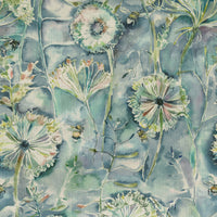 Samples - Langdale Printed Fabric Sample Swatch Teal Voyage Maison